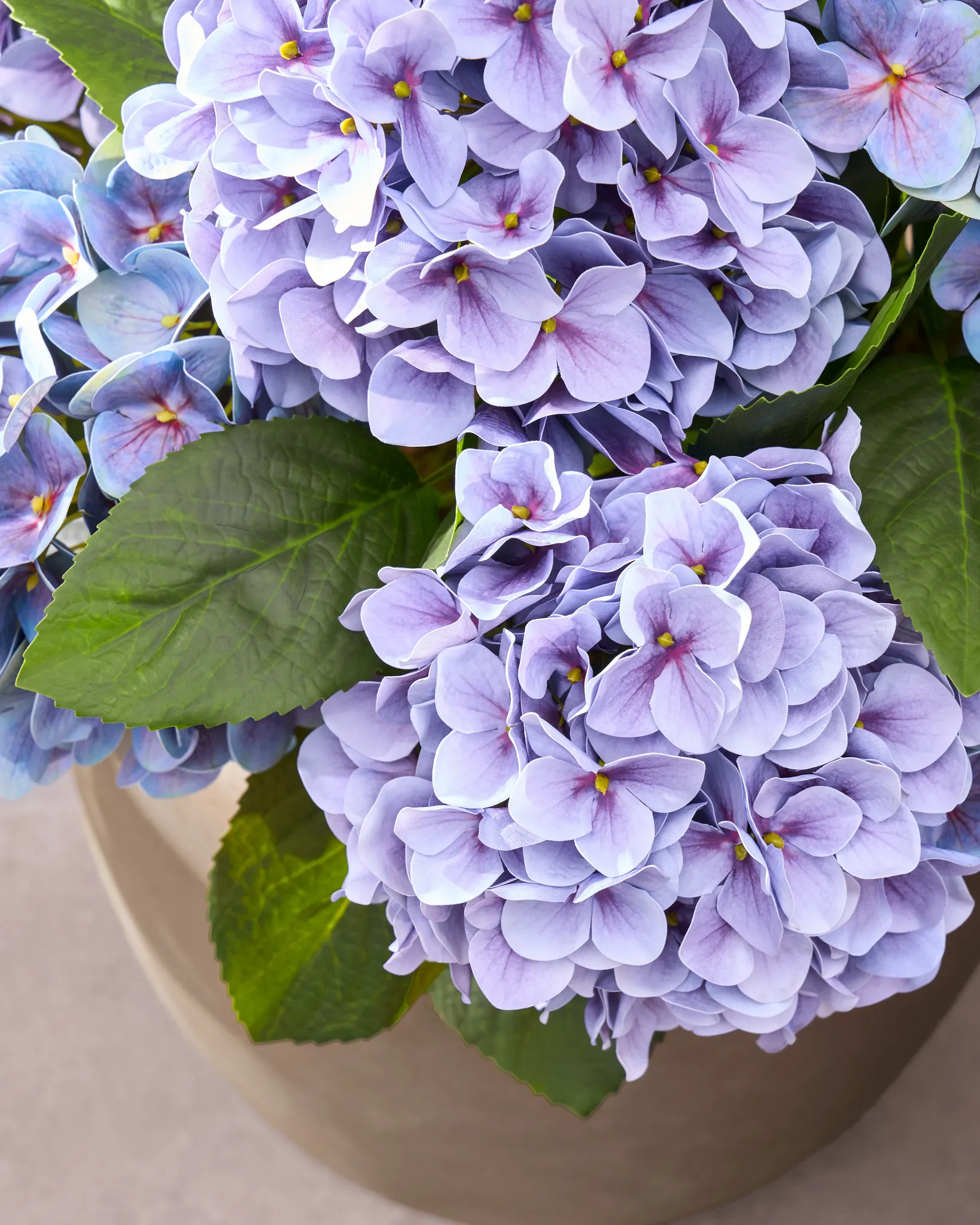 Outdoor Purple Hydrangea Harmony Artificial Spring Pot Filler