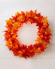 Artificial fall maple wreath