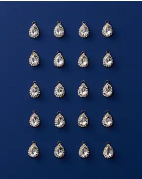 Rhinestone Gem Drop Bauble Set Rhinestone Gem Drop Bauble Set