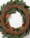 Magnolia Pine Wreath by Balsam Hill Back of the Wreath
