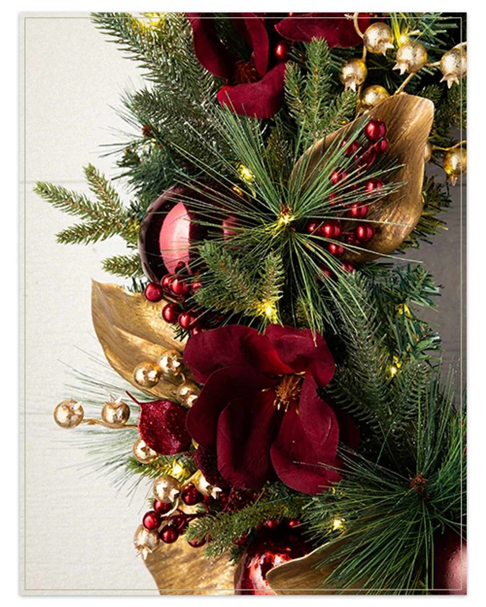 RED BERRY GARLAND WITH GREEN LEAVES – Lucy's Boutique & Gifts