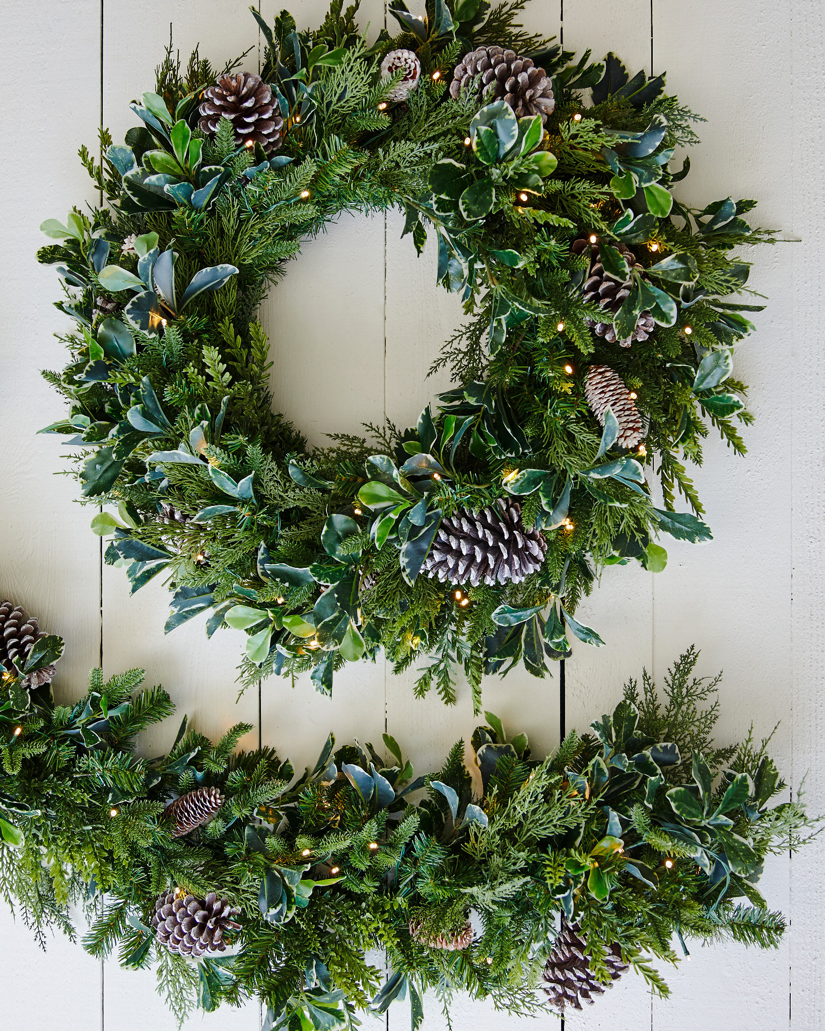 Outdoor Woodland Evergreen Christmas Foliage  Balsam Hill