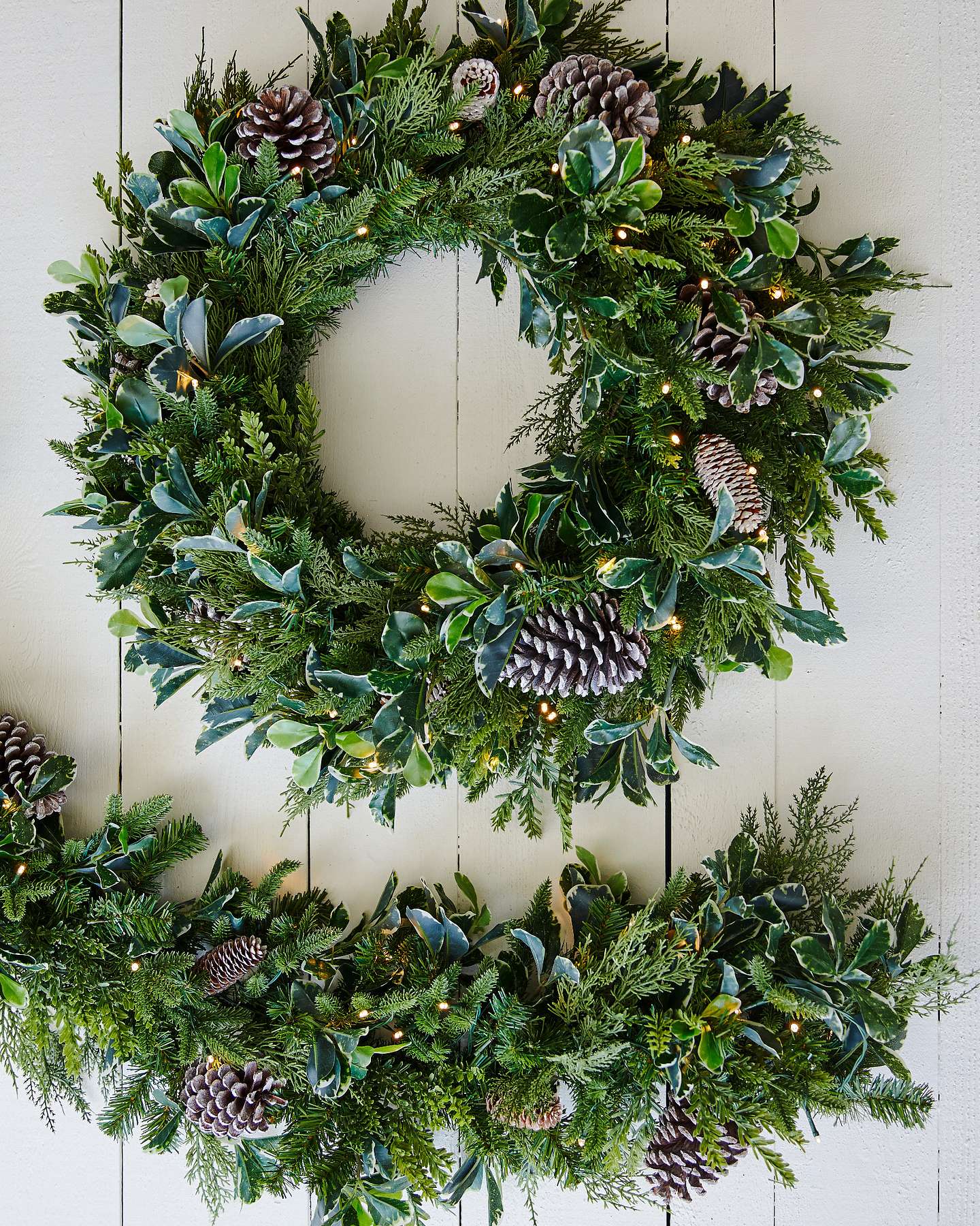 Balsam Hill Outdoor Woodland Evergreen Foliage in Lifestyle Setting