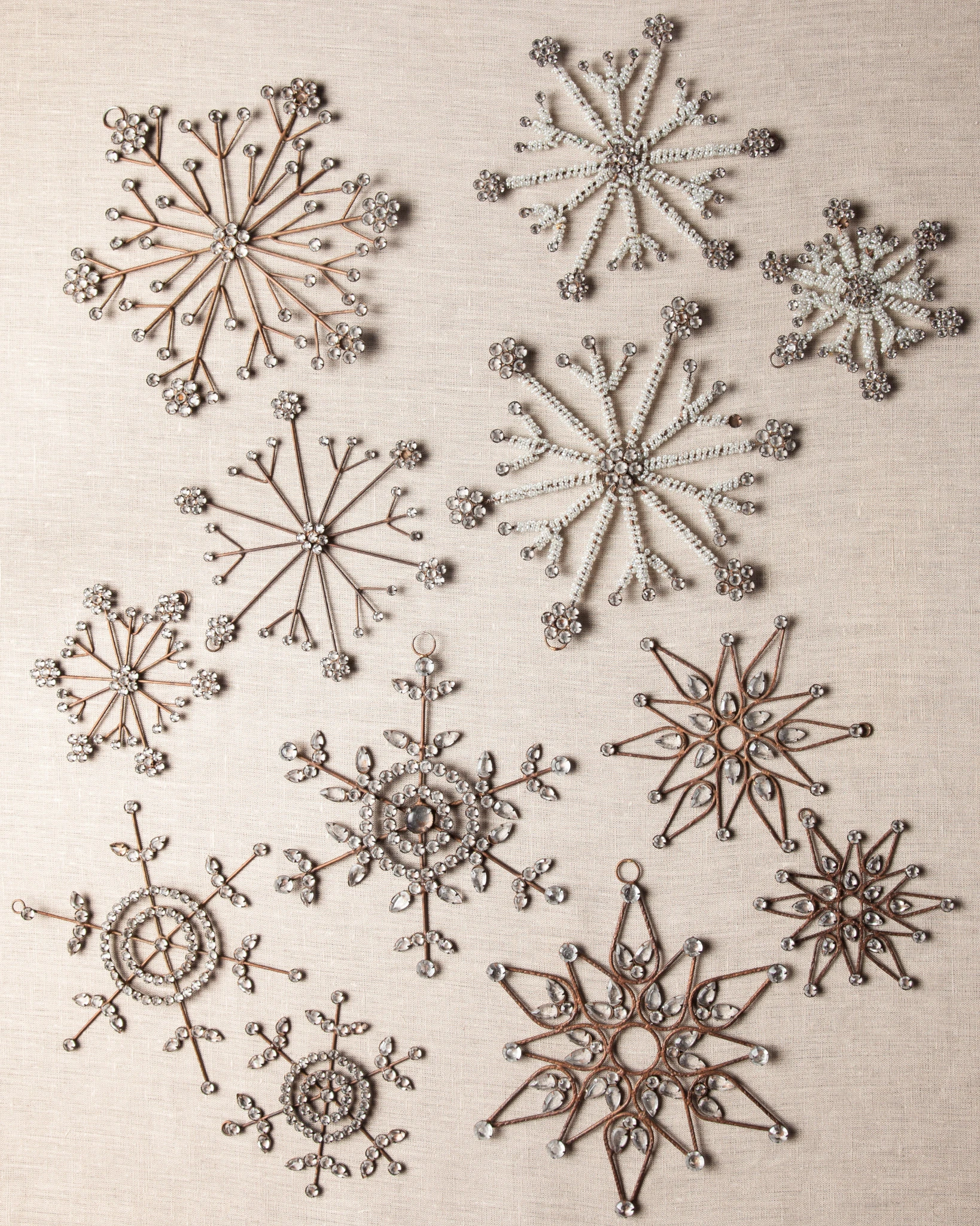 Antiqued Snowflake Ornament Set, 12 Pieces by Balsam Hill Closeup 10