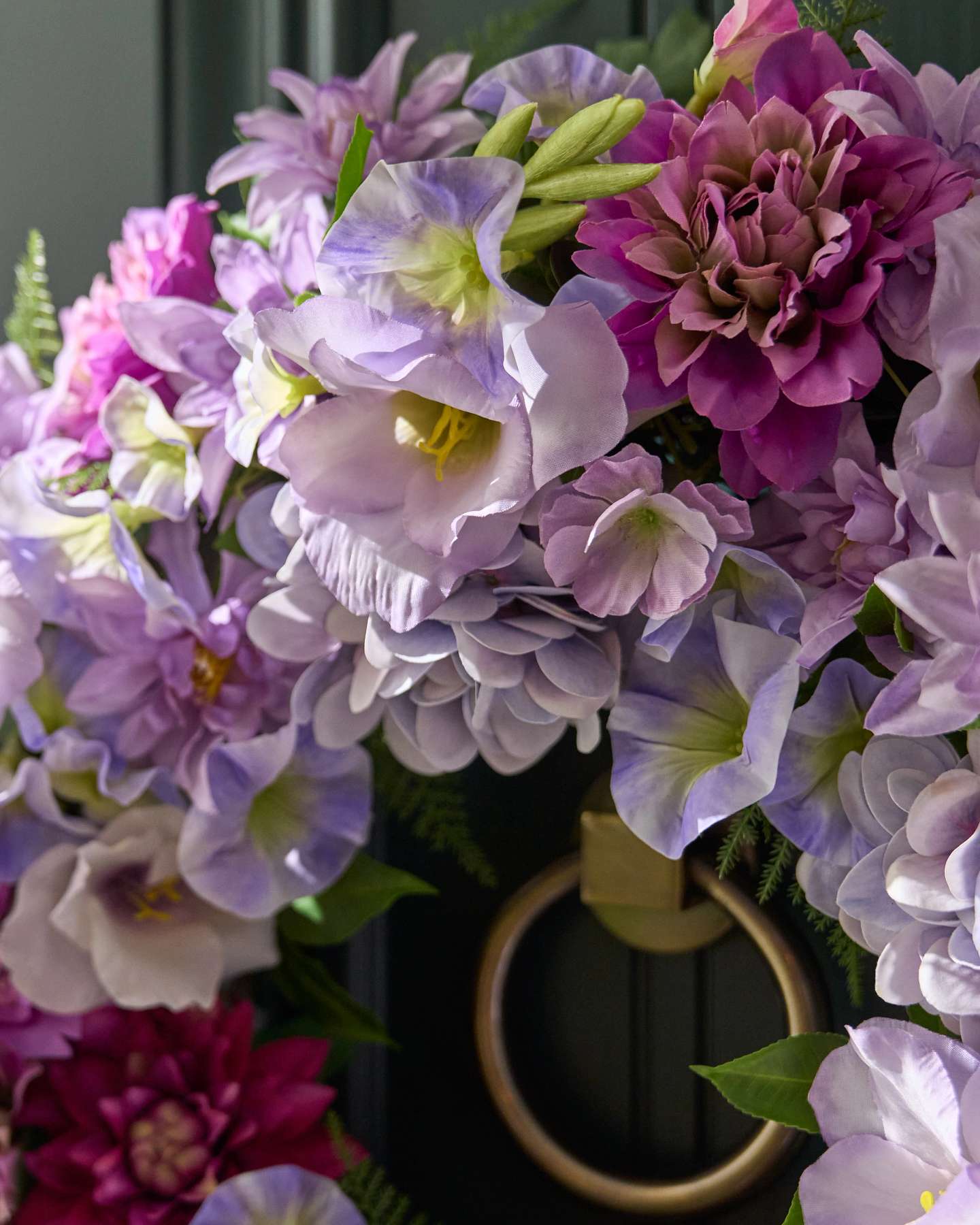Purple in Bloom Wreath by Balsam Hill Closeup 20