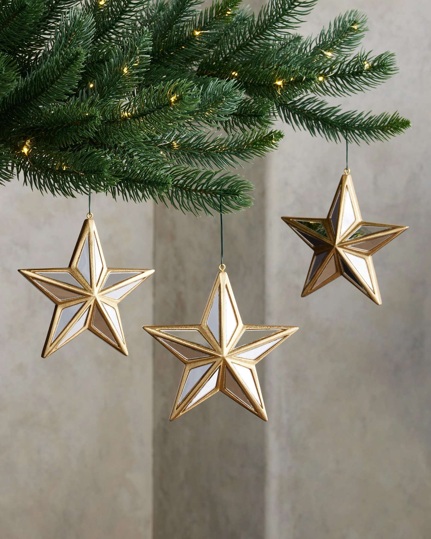 Mirrored Star Ornaments, Set of 6