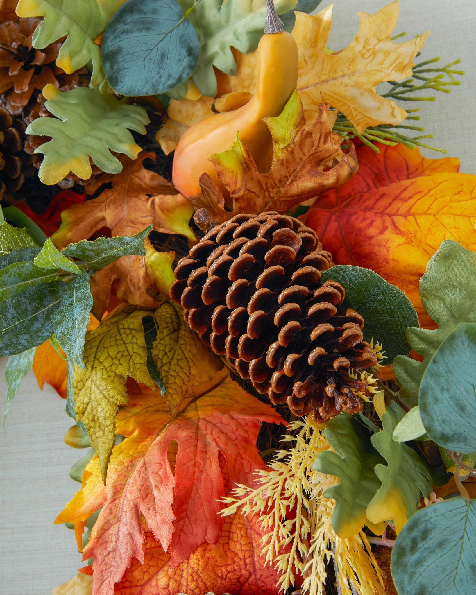 Outdoor Countryside Pumpkin Grove Artificial Fall Wreath | Balsam Hill