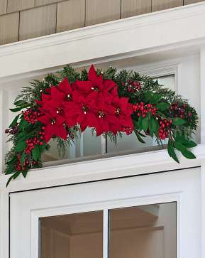 Poinsettia Berry Burst Swag Poinsettia Berry Burst Swag