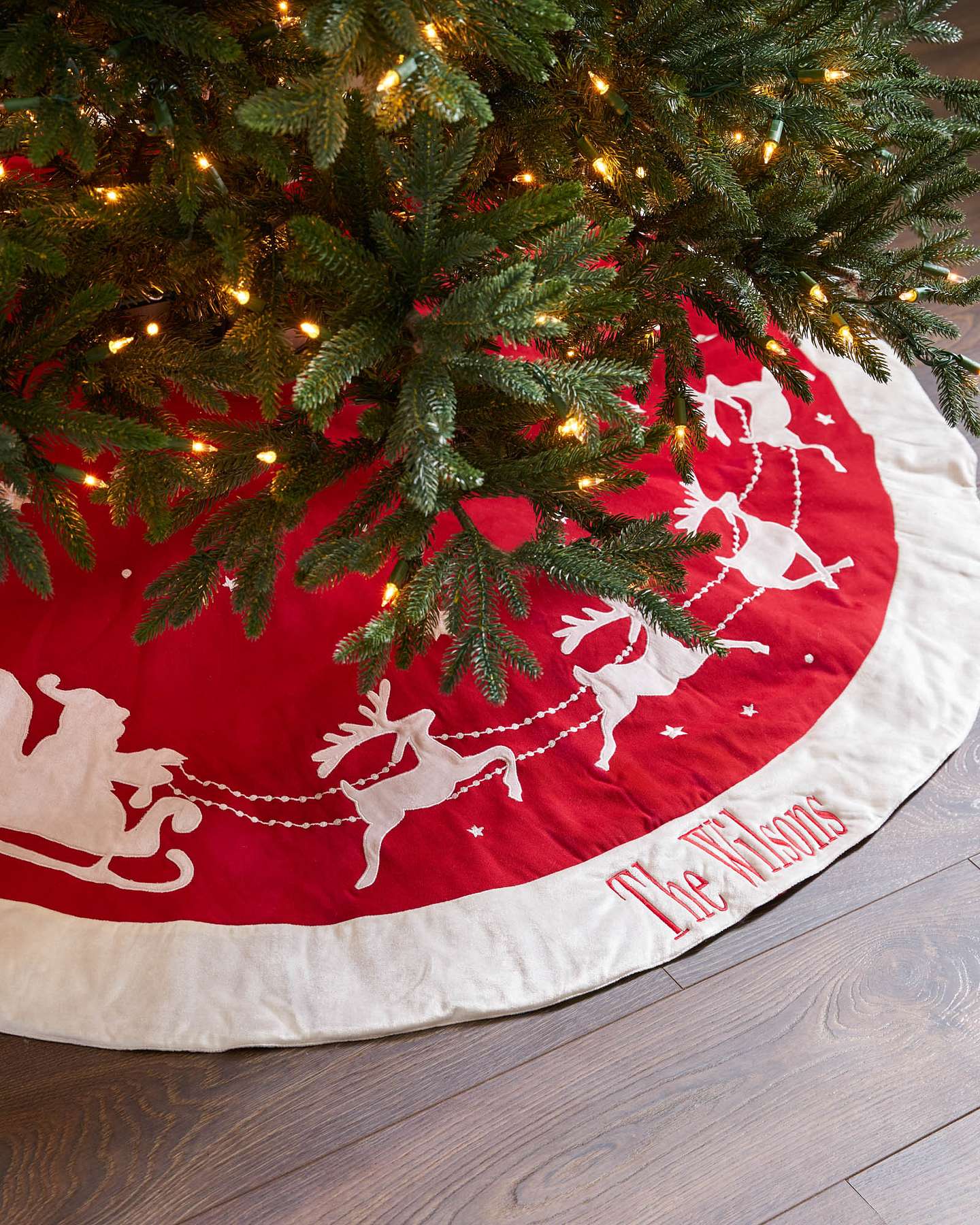 Balsam Hill Dashing Through The Snow Artificial Christmas Tree Skirt Lifestyle Tree Display