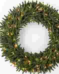 BH Fraser Fir Wreath 48in LED Clear by Balsam Hill SSCR