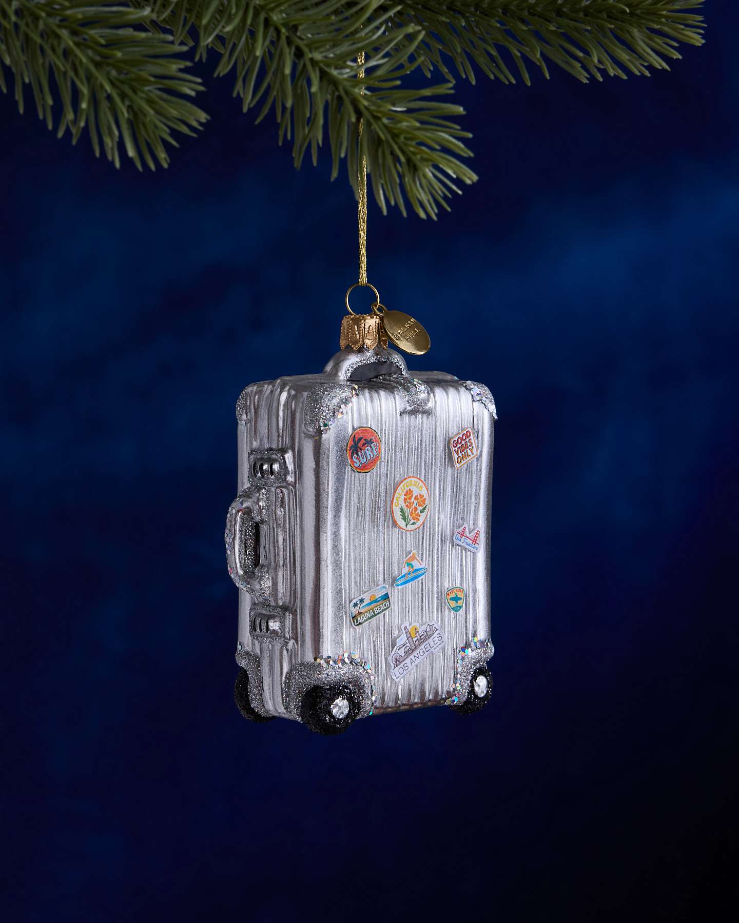 Balsam Hill Studio California Vintage Suitcase Ornament
