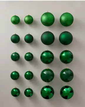 Green BH Signature Shatter-Resistant Ornament Set Green BH Signature Shatter-Resistant Ornament Set
