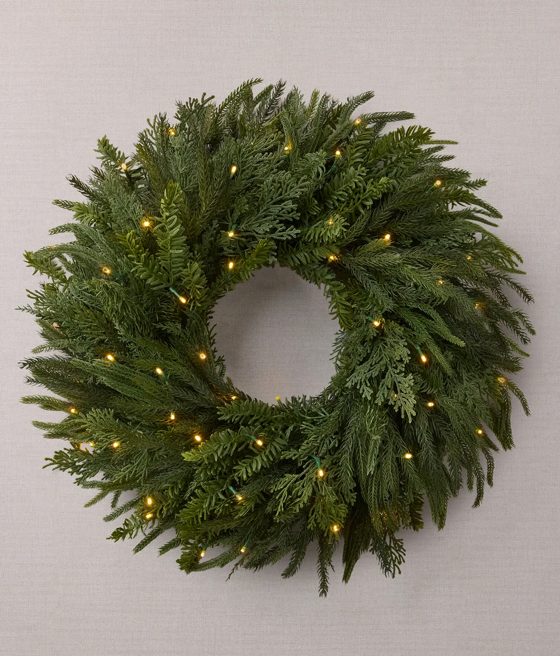 Real-Feel Cypress Grove Wreath