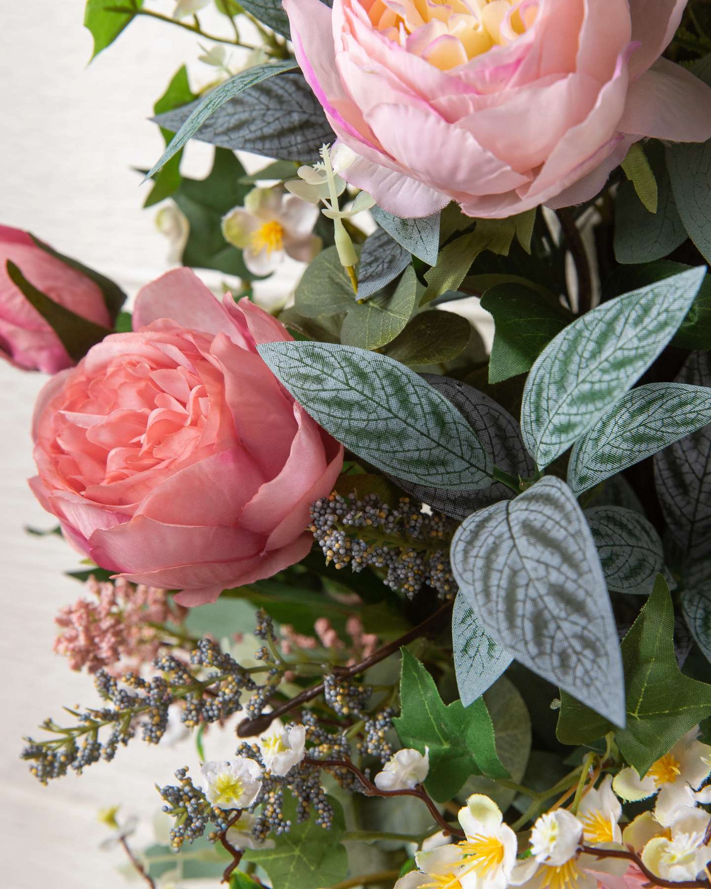 Balsam Hill 28-Inch Outdoor Provence Rose Foliage Detail