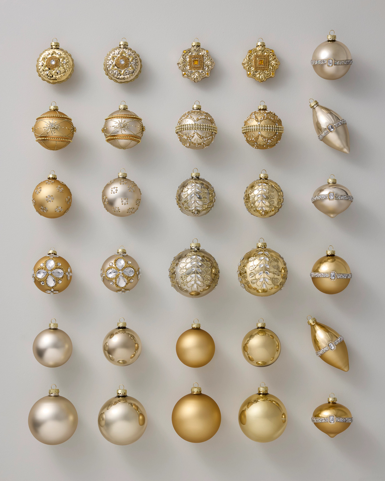 Set di decorazioni gioiello assortite Vintage in vetro