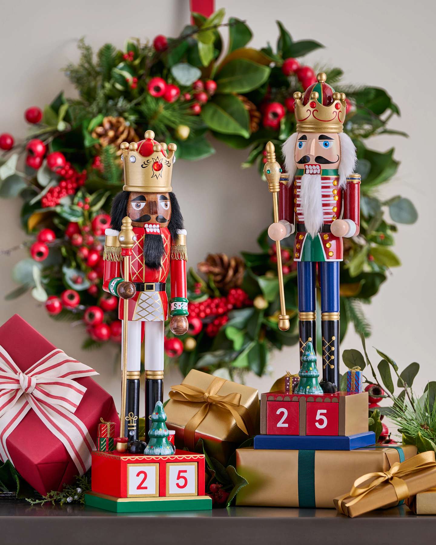 Balsam Hill Regal Nutcracker Advent Counter Festive Lifestyle Display