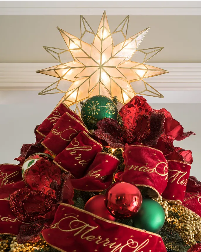 Seasonal Holiday Tree Gift Wrap Pom-Pom Ribbon 108 Long 