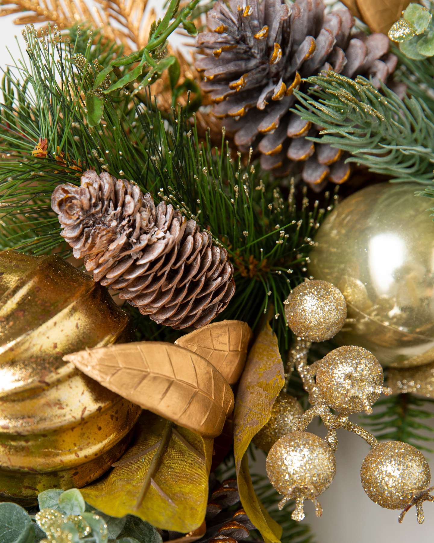 Balsam Hill Gilded Forest Artificial Christmas Foliage Detail