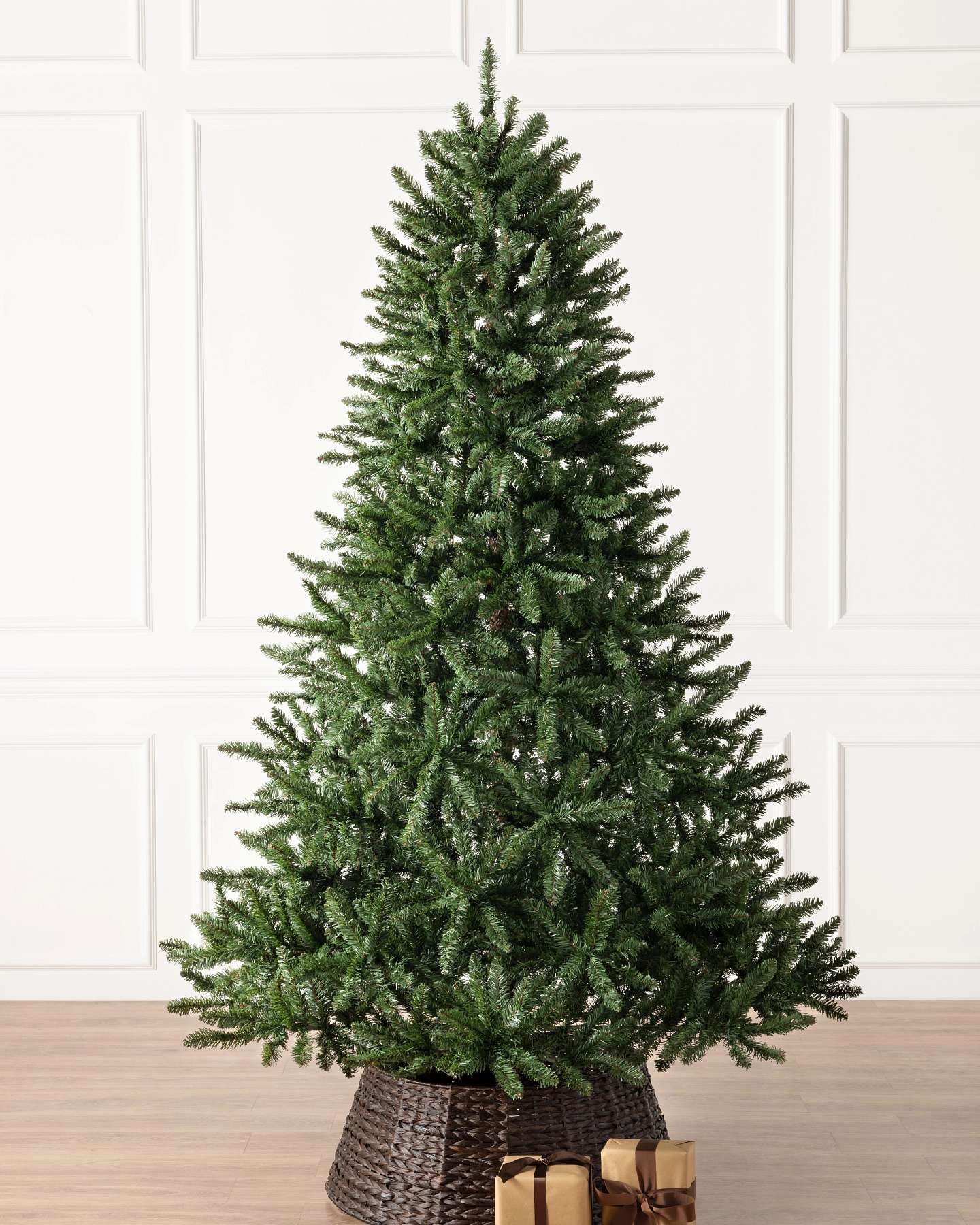 Balsam Hill Classic Evergreen Spruce Unlit Artificial Christmas Tree Full Display