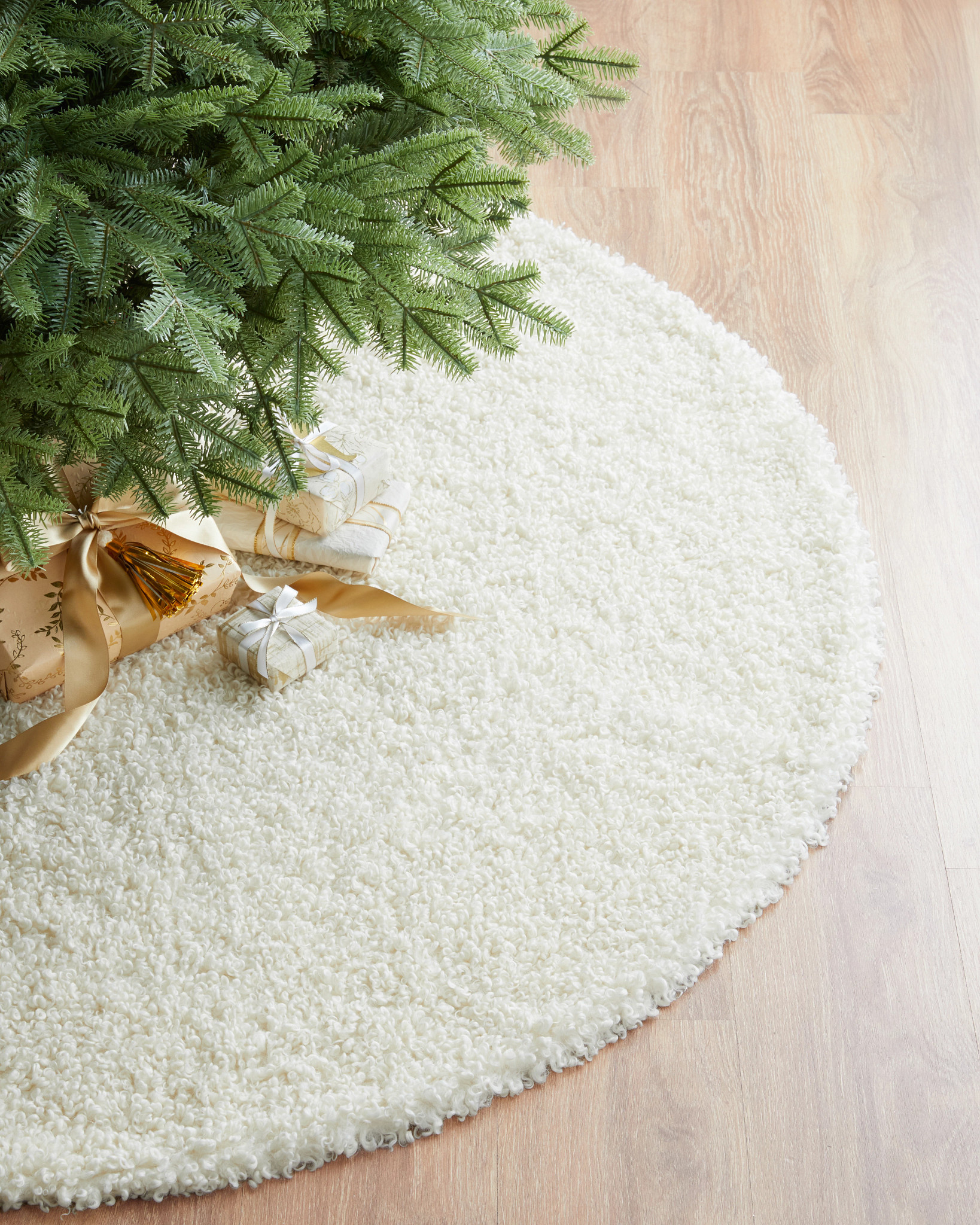 Ivory Bouclé Tree Skirts