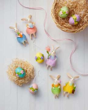 Bunnies & Blooms Felt Ornament Set Bunnies & Blooms Felt Ornament Set