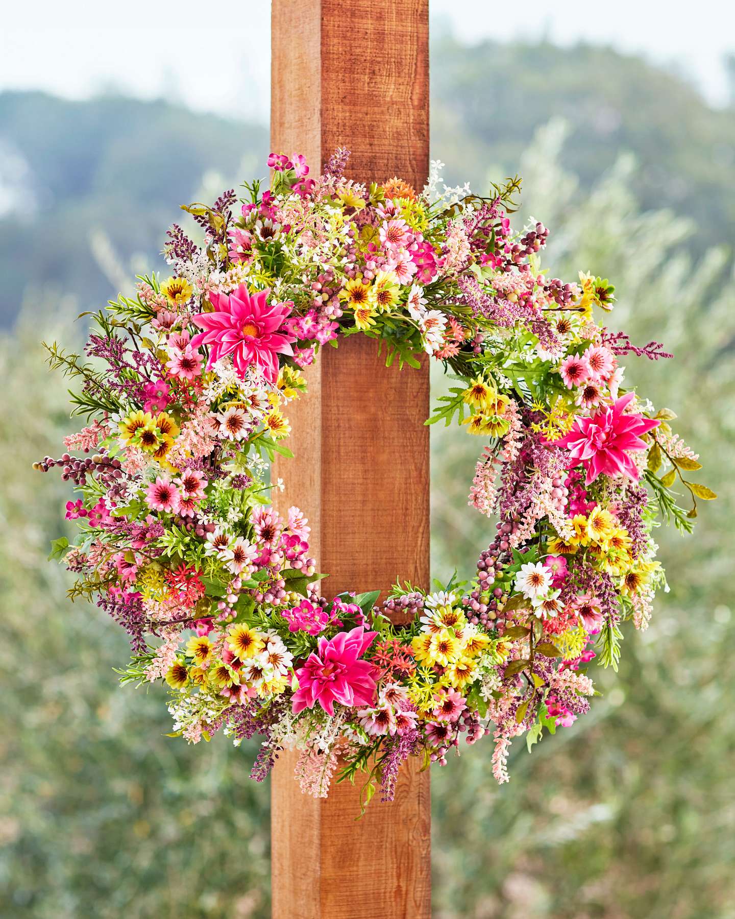 Balsam Hill Outdoor Wildflower Fields Artificial Spring Foliage Elegant Floral Home Decor
