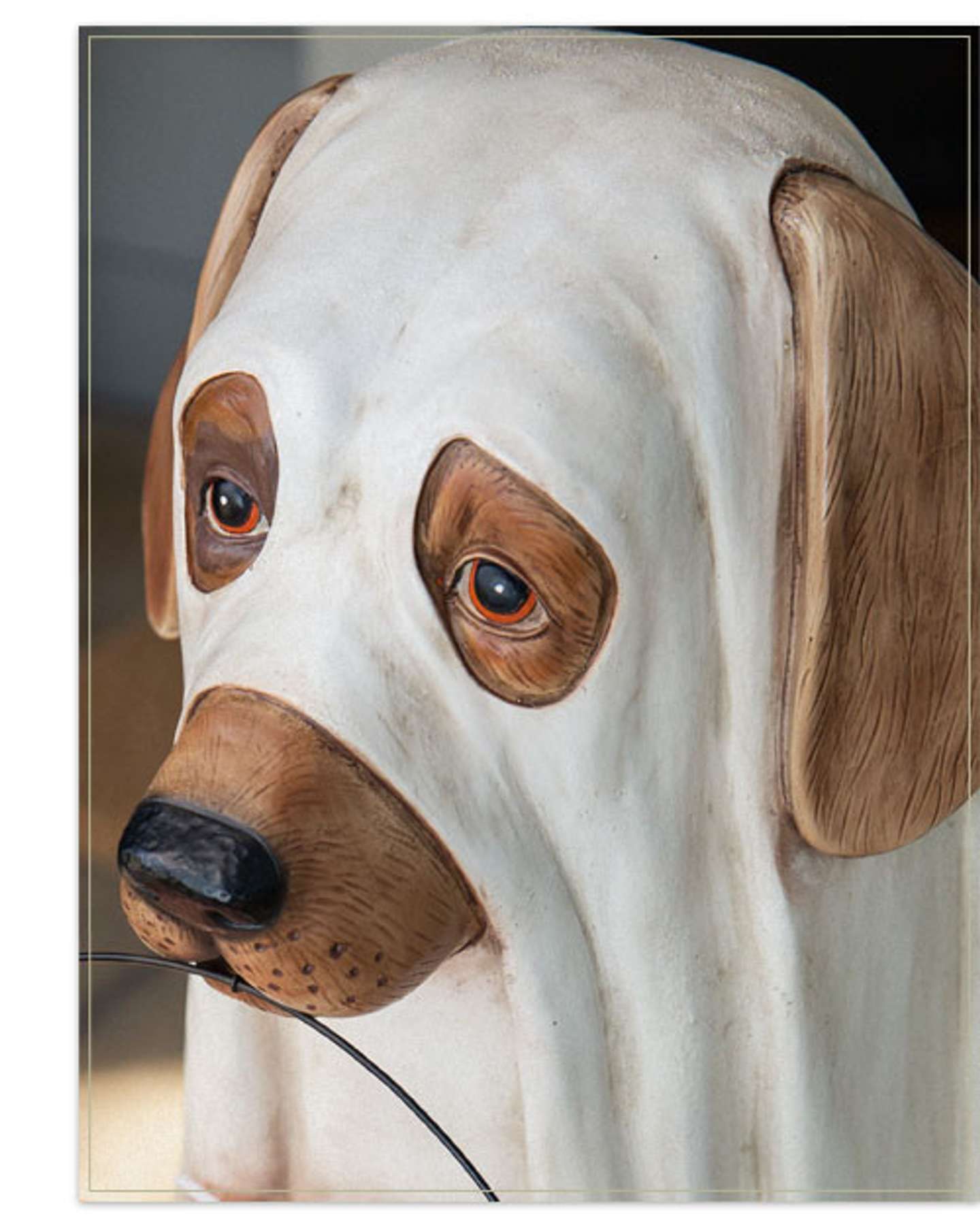 Balsam Hill Outdoor Life-Size Ghost Dog Candy Bowl Halloween Display