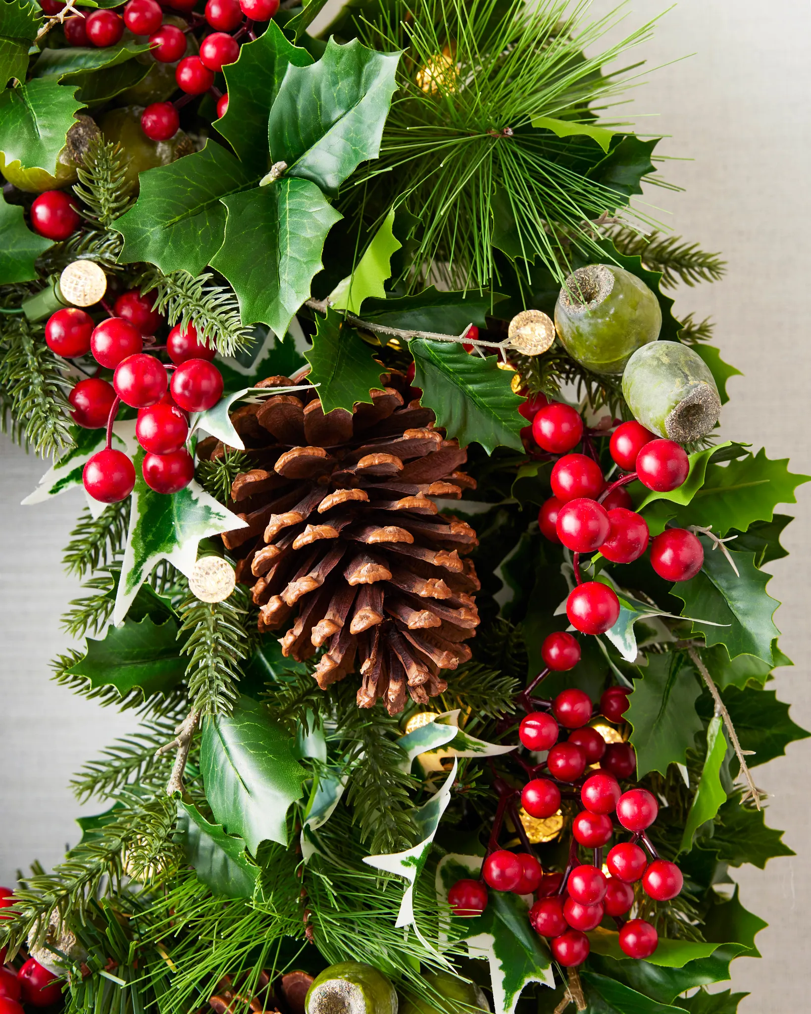 Holly Berry Artificial Christmas Wreath | Balsam Hill