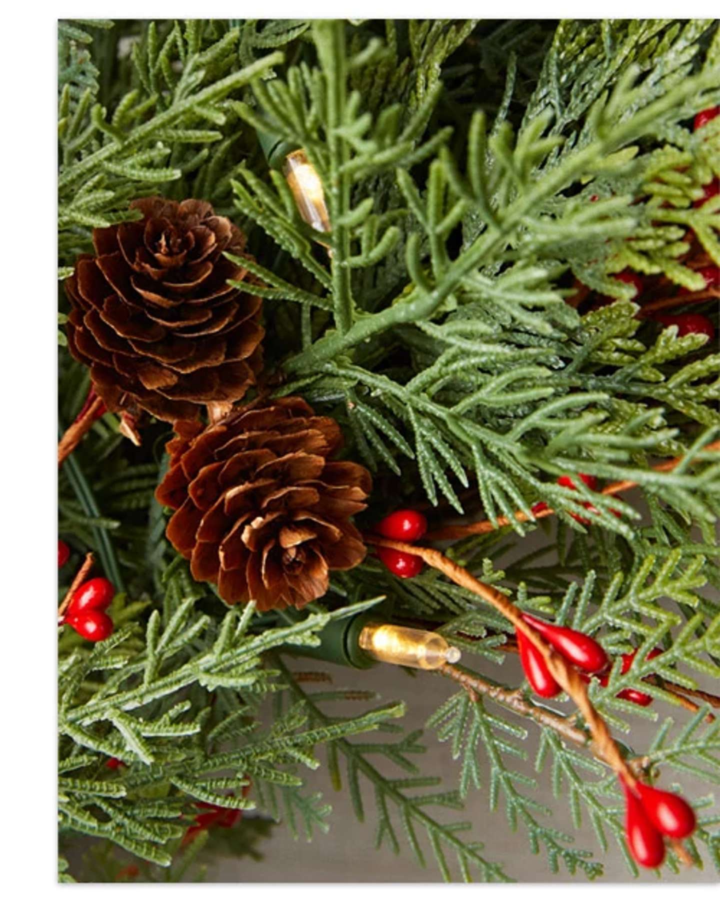 Balsam Hill Cedar Berry Woods Artificial Christmas Foliage Product Display