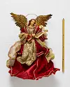 Burgundy Holy Angel Tree Topper by Balsam Hill Closeup 20