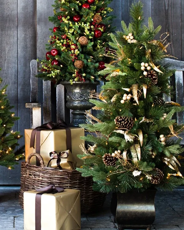 Coloma Golden Pine Potted Artificial Christmas Tree | Balsam Hill