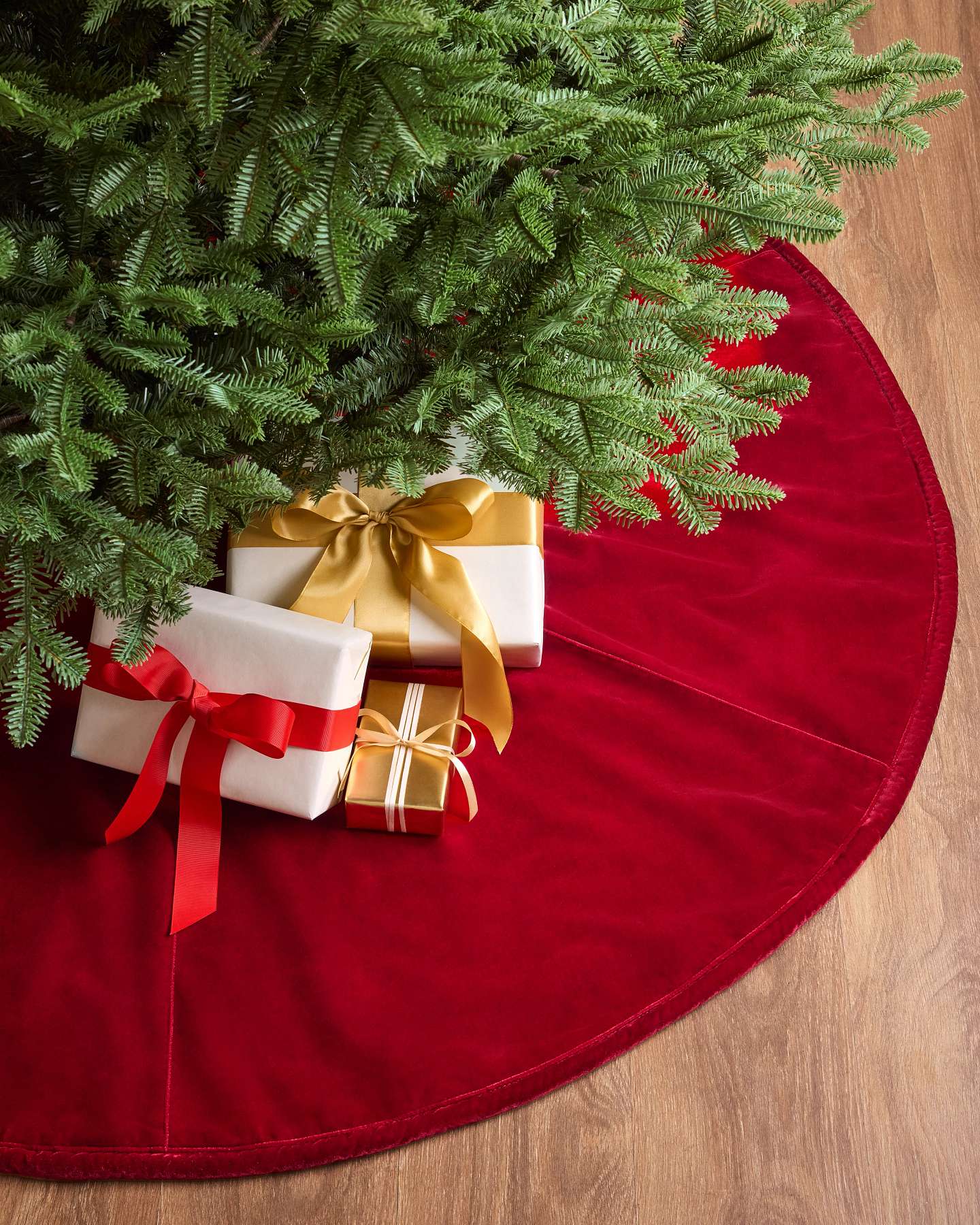 72" Red Luxe Velvet Tree Skirt