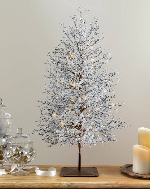 3ft Lit Icy Crystal Branch Tree by Balsam Hill SSC