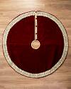 72in Burgundy Biltmore Gilded Tree Skirt by Balsam Hill Closeup 20