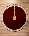 72in Burgundy Biltmore Gilded Tree Skirt by Balsam Hill Closeup 20