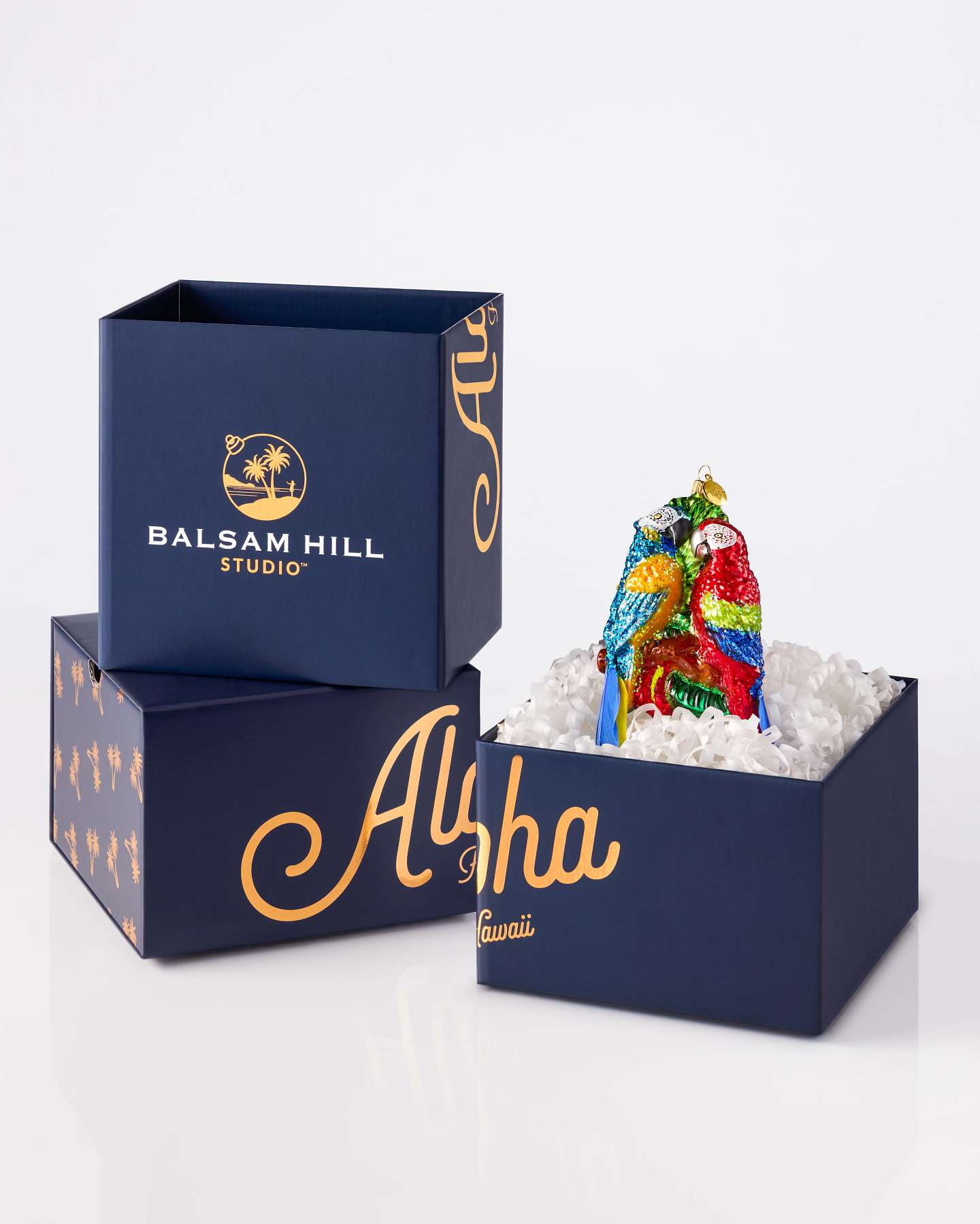 Balsam Hill Studio Parrot Couple Ornament