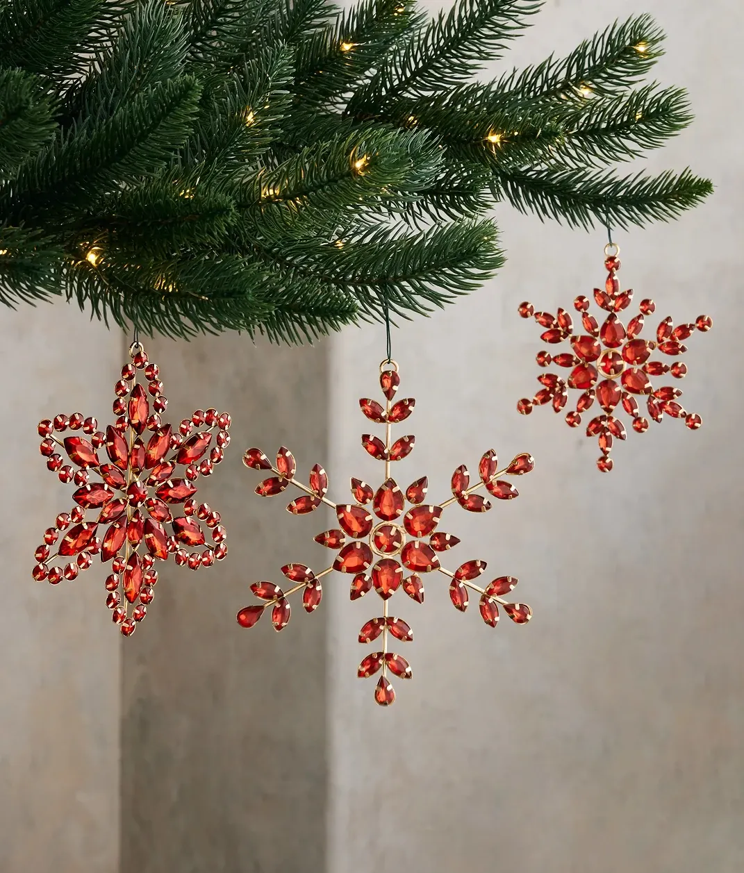 Rhinestone Snowflake Ornaments