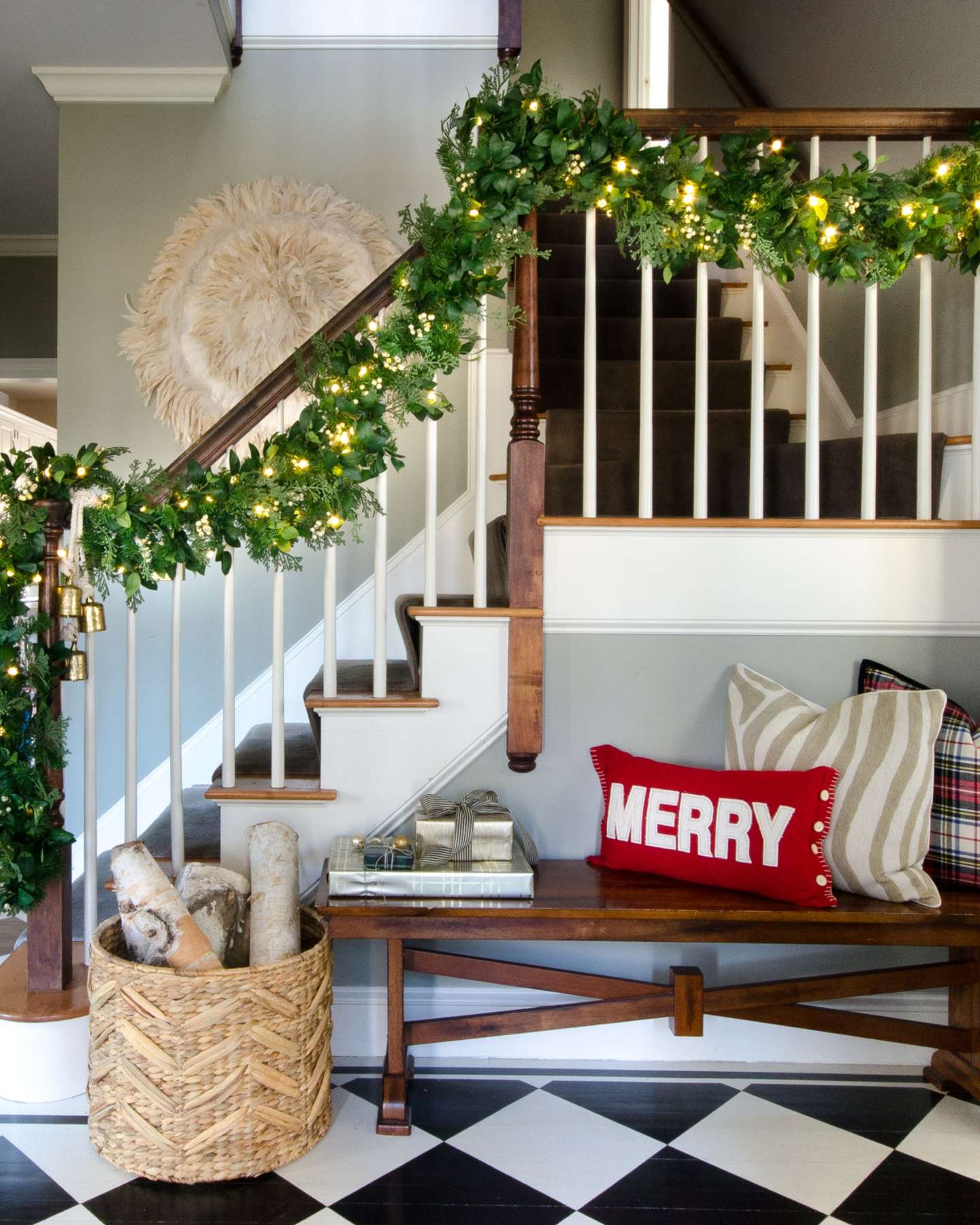 Balsam Hill White Berry Cypress Artificial Christmas Foliage The Chronicles of Home Blog Dining Table Decor