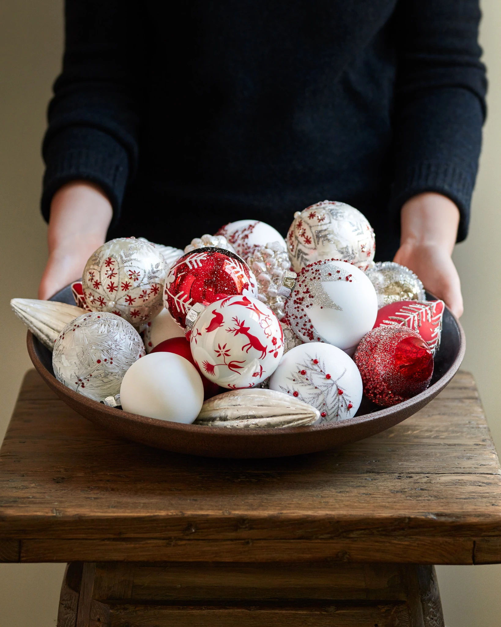 Nordic Frost Plaid Ornament Set 12 Pieces by Balsam Hill Lifestyle 60