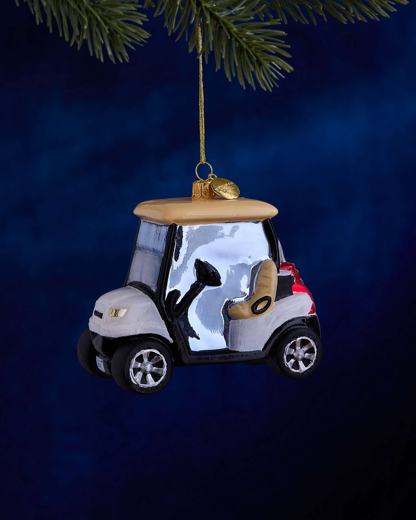 Balsam Hill Studio Golf Cart Ornament