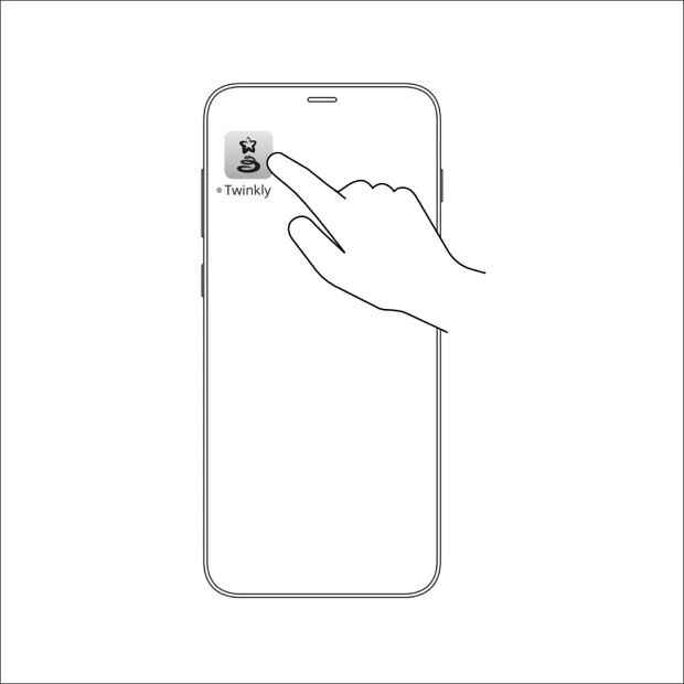 Illustration of Twinkly app in phone