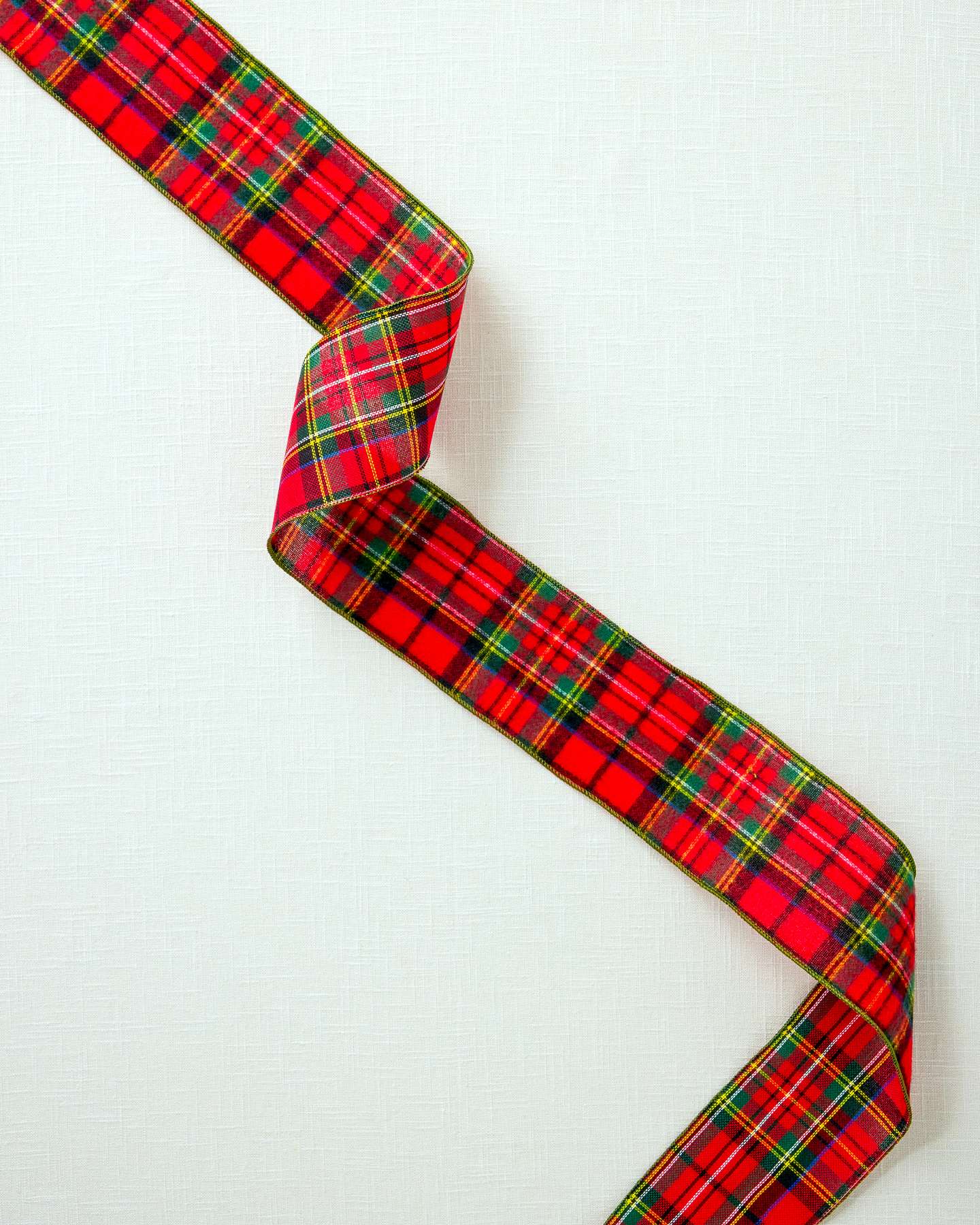 10yds x 4"w Red Wool Plaid Christmas Ribbon