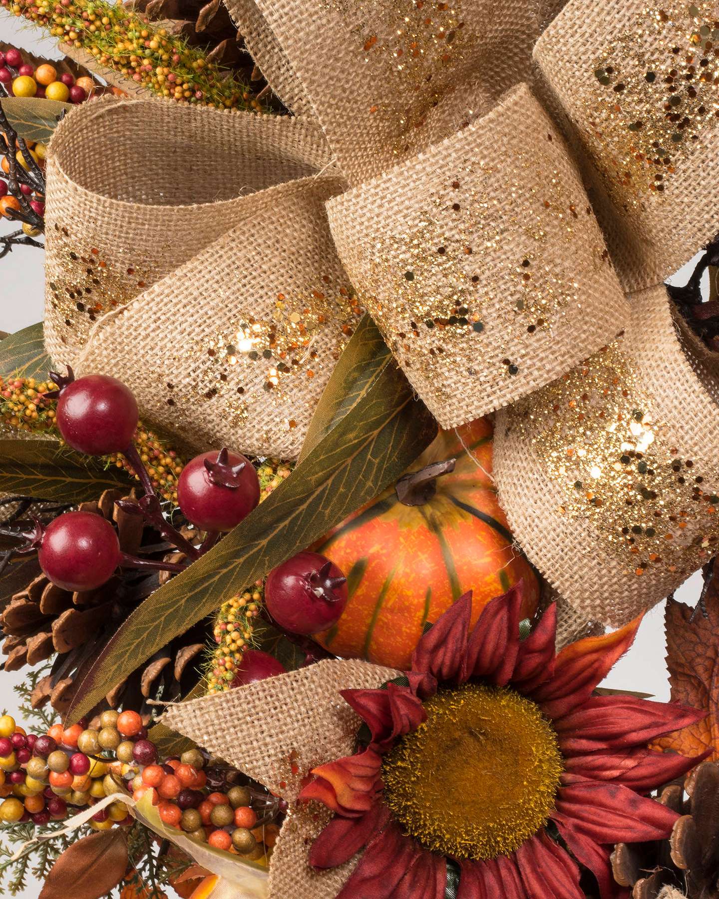 Balsam Hill Fall Harvest Artificial Foliage Closeup