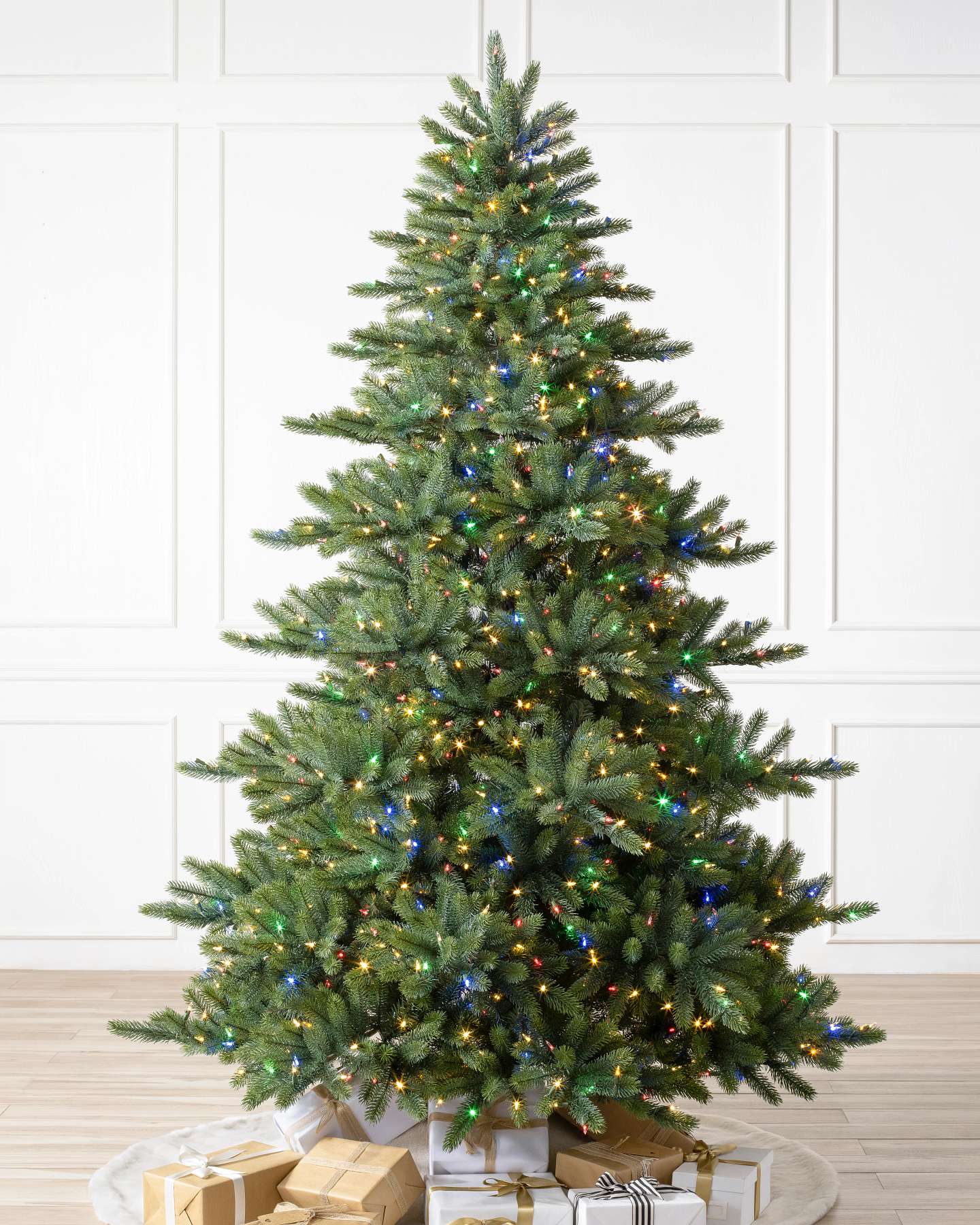 Balsam Hill Durango Douglas Fir Artificial Christmas Tree with Color and Clear LED Lights