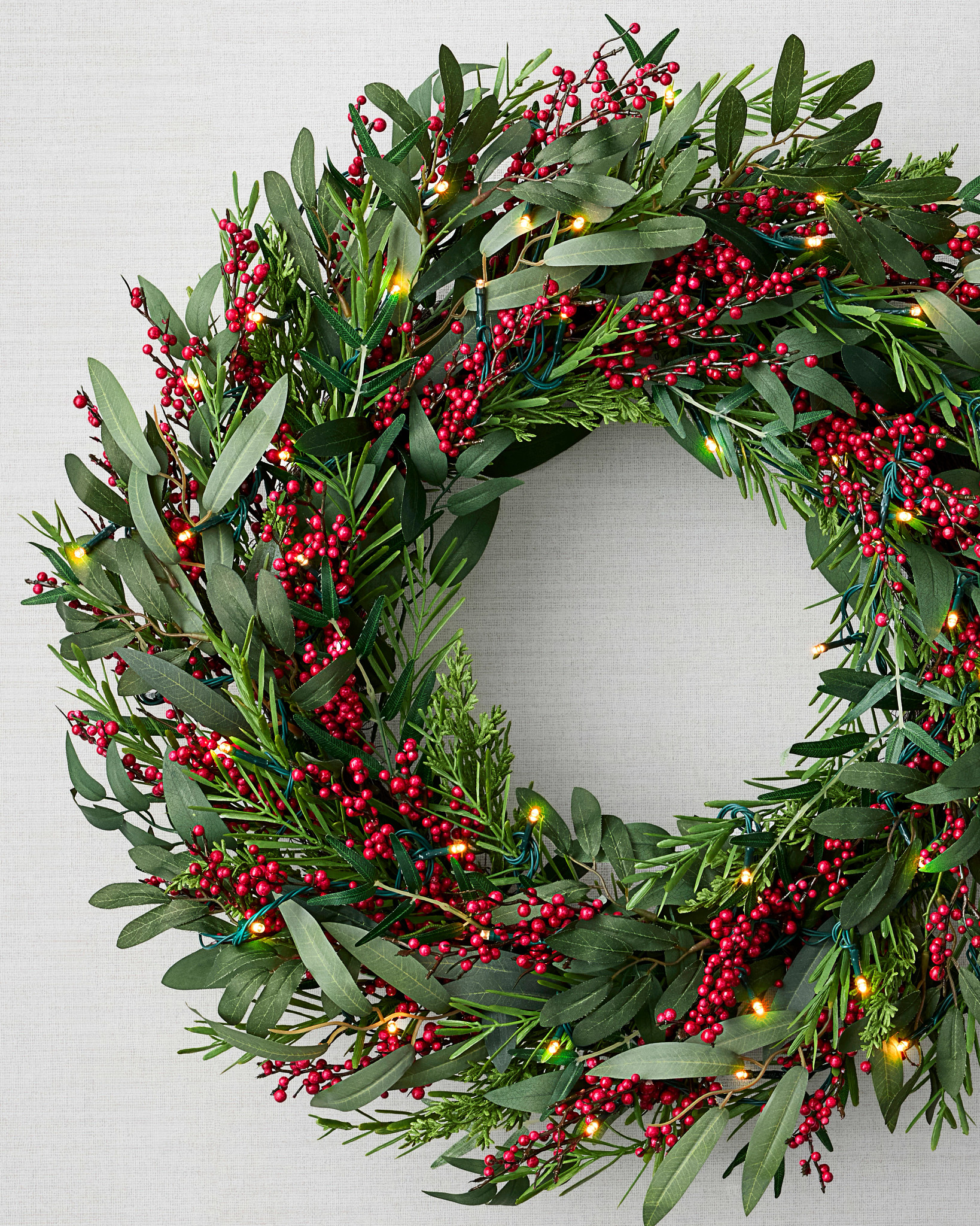 Evergreen Pepper Berry Wreath