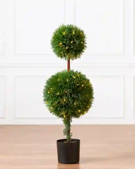 Outdoor Double Ball Cypress Topiary by Balsam Hill SSC