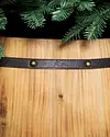 Wooden Barrel Tree Collar by Balsam Hill Closeup 20