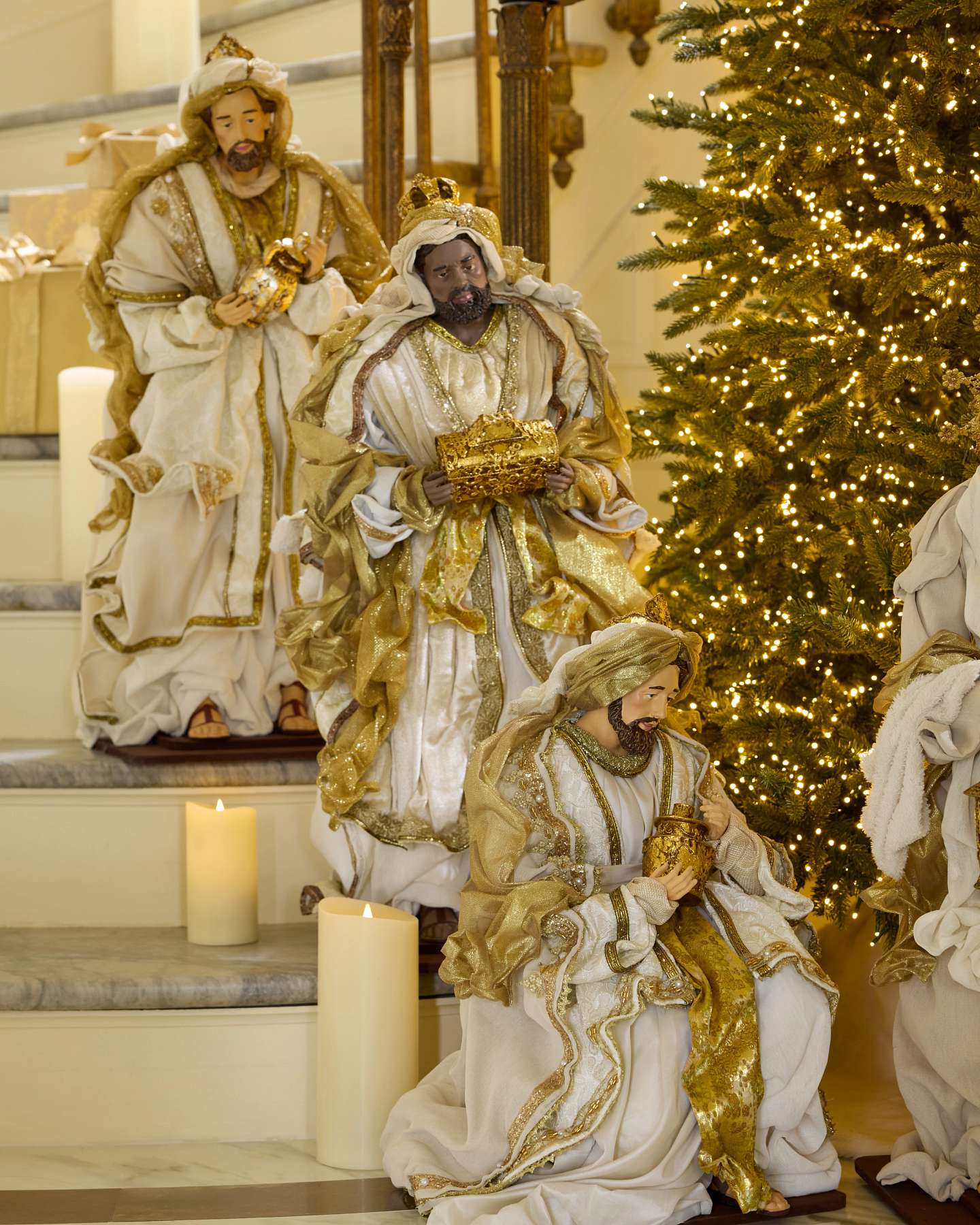 Gold Holy Night Nativity Set