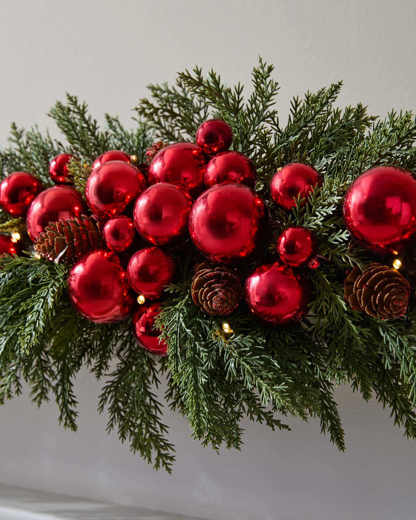 10' Real-Feel® Festive Crimson Cypress Garland