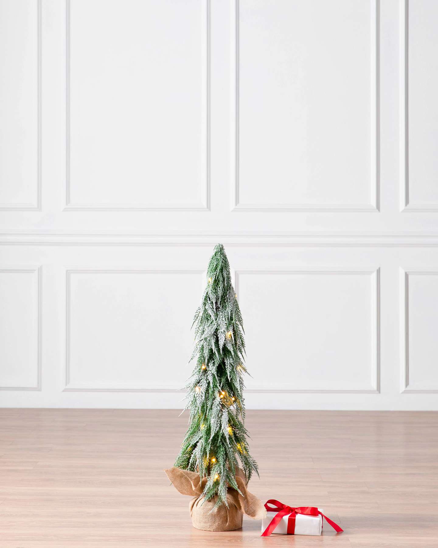 Balsam Hill 3-Foot Snowfall Downswept Potted Artificial Christmas Tree Full Display